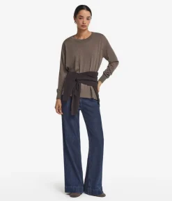 Girocollo con spacchi in Cashmere Ultrafine
