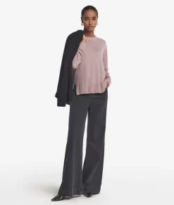 Girocollo con spacchi in Cashmere Ultrafine