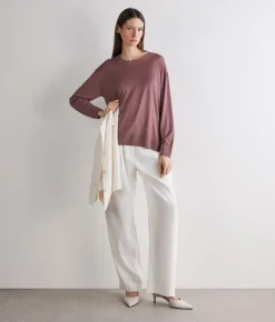 Girocollo con spacchi in Cashmere Ultrafine