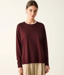 Girocollo con spacchi in Cashmere Ultrafine