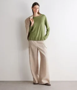 Girocollo con spacchi in Cashmere Ultrafine