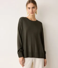 Girocollo con spacchi in Cashmere Ultrafine