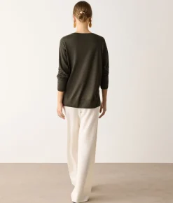 Girocollo con spacchi in Cashmere Ultrafine