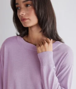 Girocollo con spacchi in Cashmere Ultrafine