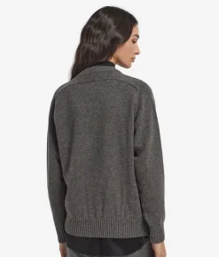 Girocollo con trecce e strass in Cashmere Ultrasoft