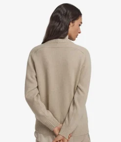 Girocollo con trecce e strass in Cashmere Ultrasoft