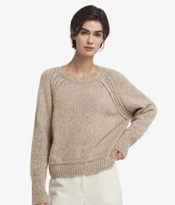 Girocollo con trecce in Cashmere Undyed Tricot