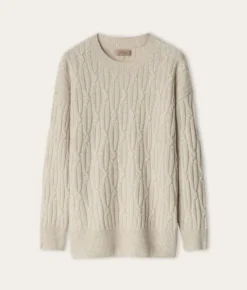 Girocollo coste intrecciate in Cashmere Ultrasoft