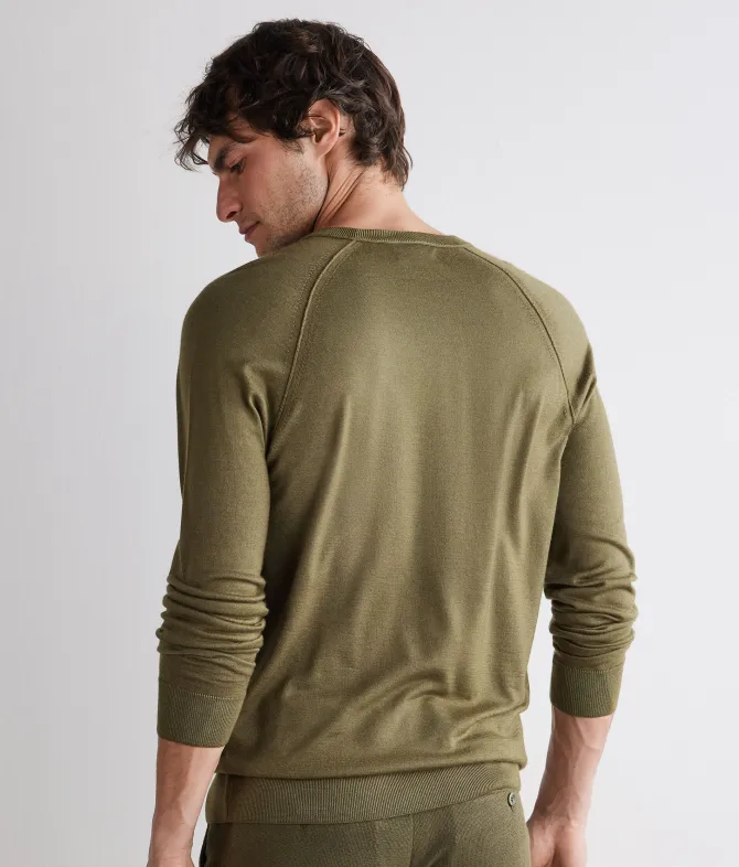 Girocollo manica raglan in Cashmere Ultrafine