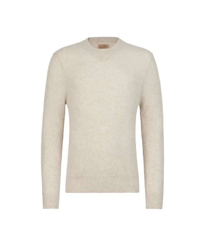 Girocollo punto waffle in Cashmere Ultrasoft