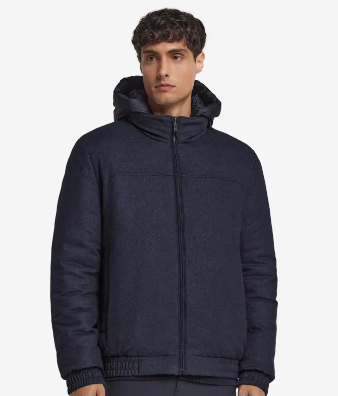 Giubbino reversibile in seta e cashmere