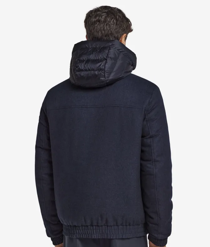 Giubbino reversibile in seta e cashmere