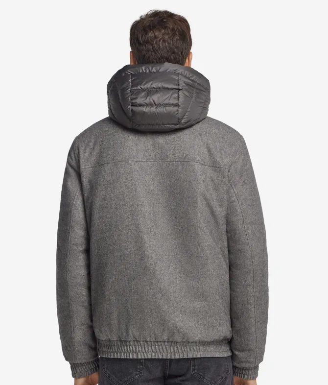 Giubbino reversibile in seta e cashmere