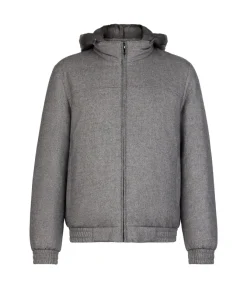 Giubbino reversibile in seta e cashmere