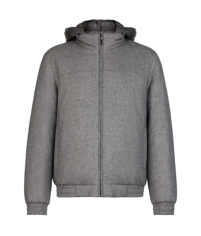 Giubbino reversibile in seta e cashmere