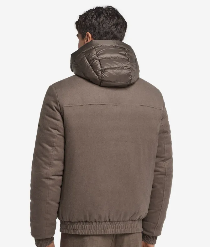 Giubbino reversibile in seta e cashmere