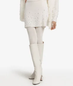 Gonna con perle in Cashmere Ultrasoft