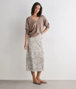 Gonna jacquard paisley