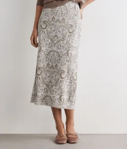 Gonna jacquard paisley