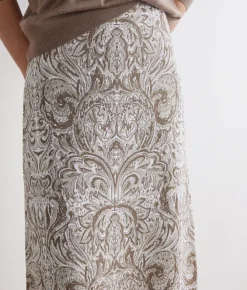 Gonna jacquard paisley