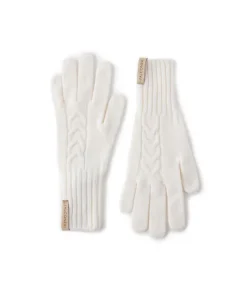 Guanti con intreccio in Cashmere Ultrasoft