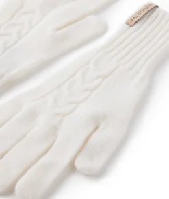 Guanti con intreccio in Cashmere Ultrasoft