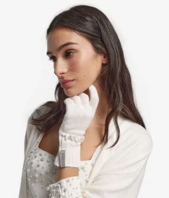 Guanti con perle in Cashmere Ultrasoft