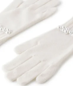 Guanti con perle in Cashmere Ultrasoft