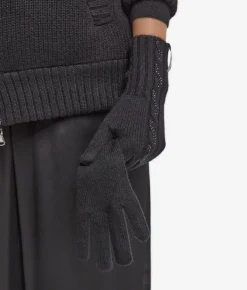 Guanti con trecce e strass in Cashmere Ultrasoft