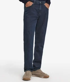 Jeans in cotone e lino
