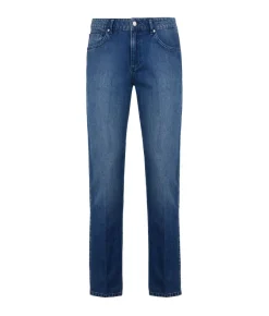 Jeans in cotone e lino