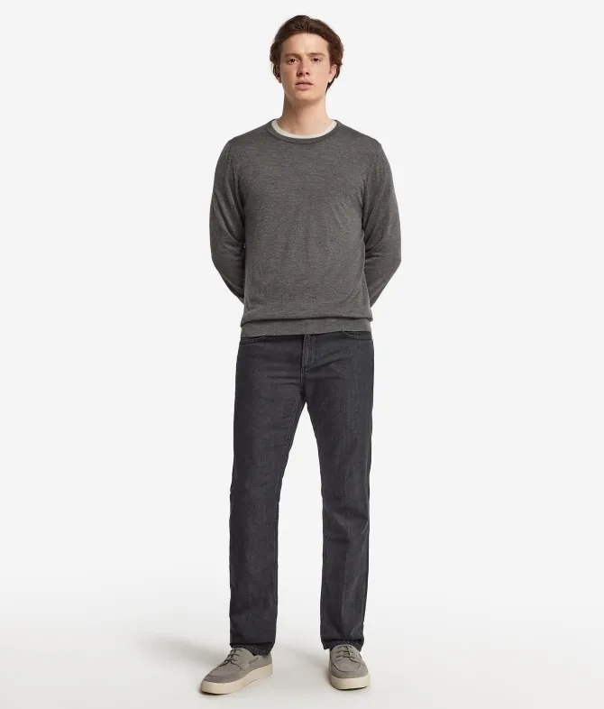 Jeans in cotone e lino