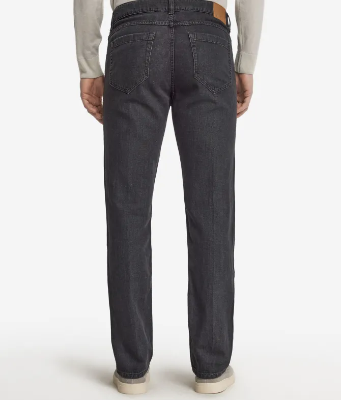 Jeans in cotone e lino