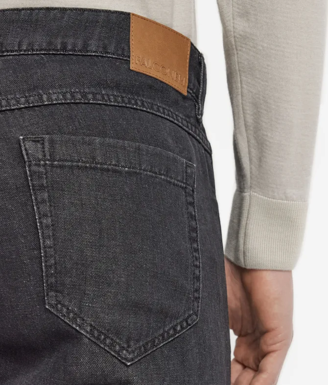 Jeans in cotone e lino
