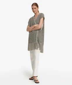 Kimono traforato con paillettes
