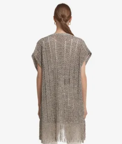 Kimono traforato con paillettes