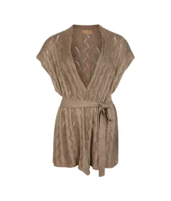 Kimono treccia coste lamé