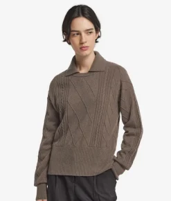 Maglia con colletto in Cashmere Ultrasoft