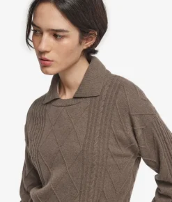 Maglia con colletto in Cashmere Ultrasoft