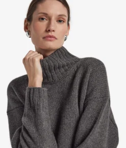 Maglia con collo a cratere in Cashmere Tricot