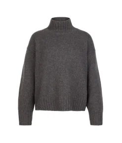Maglia con collo a cratere in Cashmere Tricot