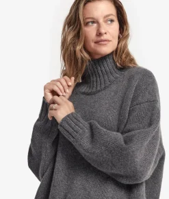 Maglia con collo a cratere in Cashmere Tricot