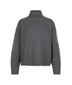 Maglia con collo a cratere in Cashmere Tricot