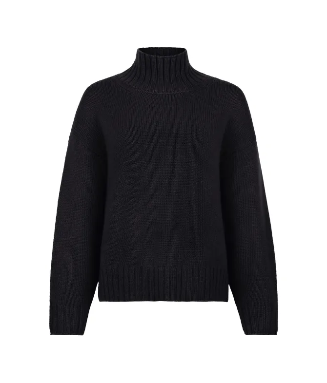 Maglia con collo a cratere in Cashmere Tricot