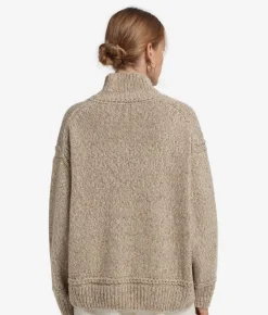 Maglia con collo a cratere in Cashmere Undyed Tricot