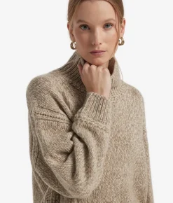 Maglia con collo a cratere in Cashmere Undyed Tricot