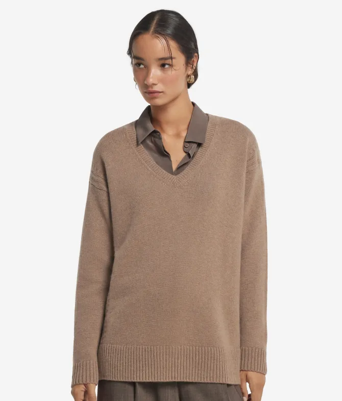 Maglia con dettaglio trecce in Cashmere Ultrasoft