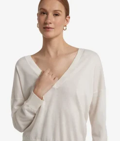 Maglia con doppio scollo a V in Cashmere Ultrafine