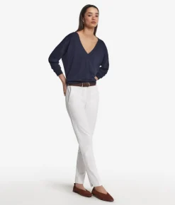 Maglia con doppio scollo a V in Cashmere Ultrafine