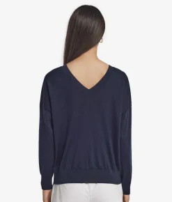 Maglia con doppio scollo a V in Cashmere Ultrafine